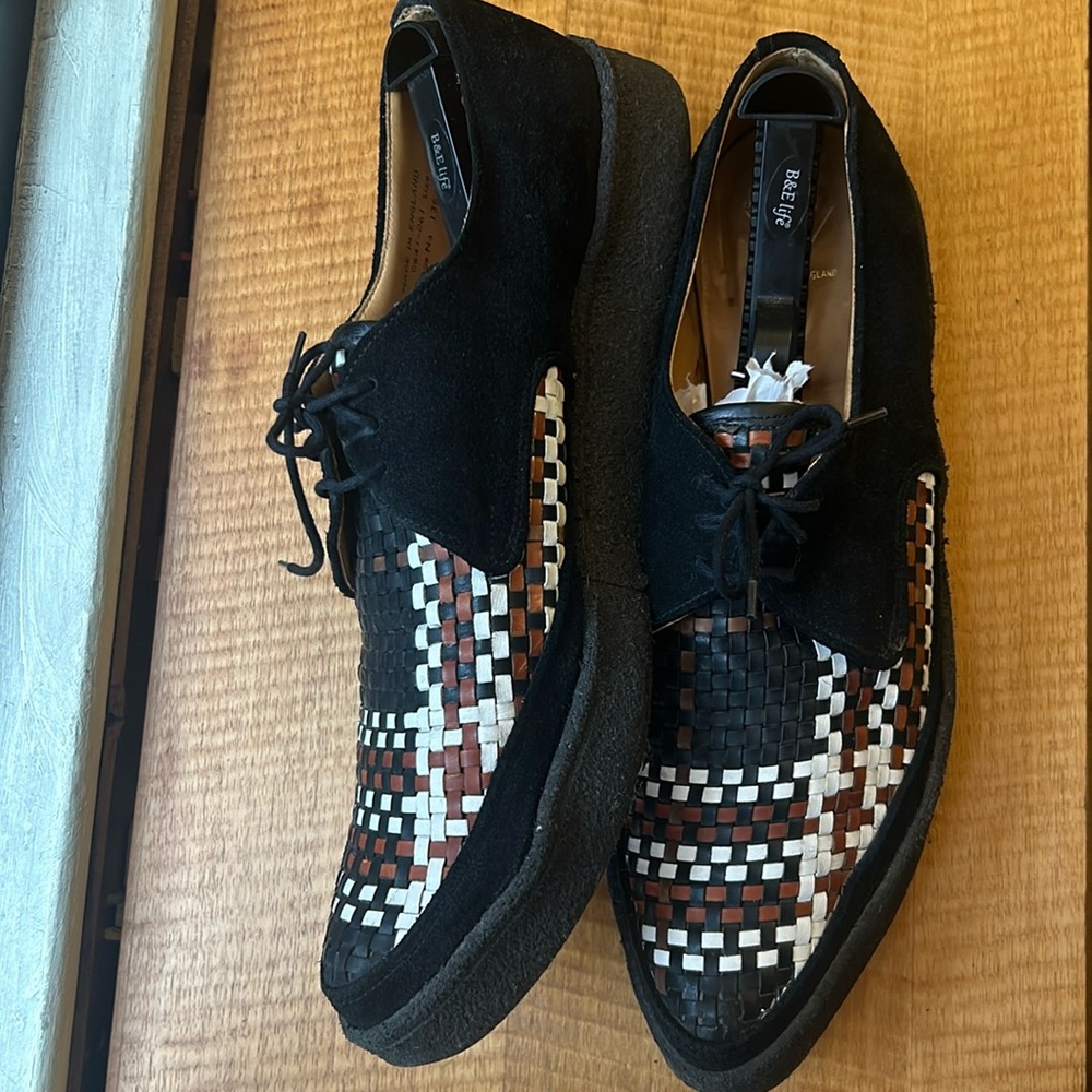 John Fluevog Rare, Vintage Checkerboard Weave Shoes / Men's 12